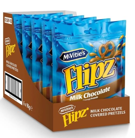 Picture of McVITIES FLIPZ 6pz 90gr MILK CHOCOLATE