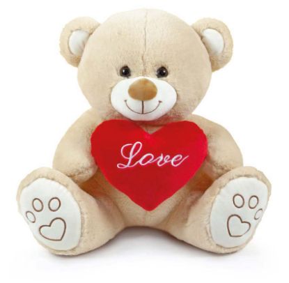 Picture of PELUCHES ORSO 40cm 1pz SEDUTO CON CUORE