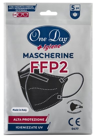 Picture of MASCHERINE FFP2 NERA 5pz (blister singolo)