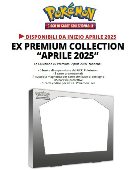 Immagine di CARTE DA GIOCO POKEMON COLLEZIONE PREMIUM EX APRILE 2025 (V.49,90)