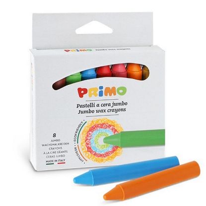 Immagine di PASTELLI CERA PRIMO 8 COLORI JUMBO