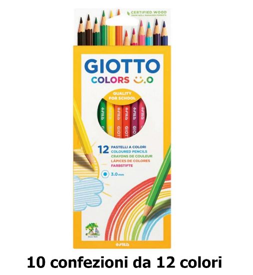 Immagine di PASTELLI GIOTTO COLORS 12 COLORI 10 CONFEZIONI PASTELLI