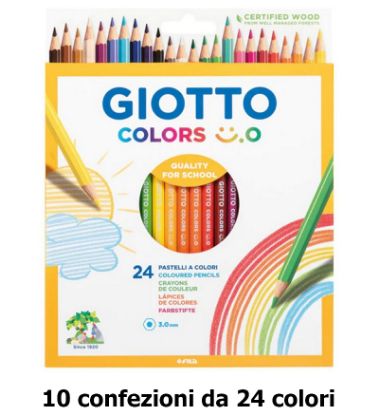 Immagine di PASTELLI GIOTTO COLORS 24 COLORI 10 CONFEZIONI PASTELLI