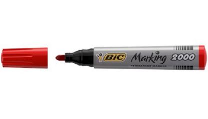 Picture of MARCATORE BIC PERMANENT 12pz ROSSO P. TONDA MARKING 2000