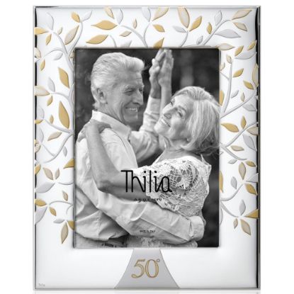 Immagine di CORNICE 13X18cm 50 ANNIVERSARIO ALBEROVITA SPUTT.ARG+ORO