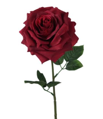 Immagine di FIORE RAMO ROSA ROSSA H53cm