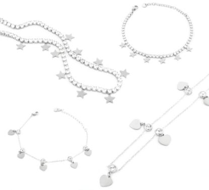 Immagine di PARURE DONNA NAVIGARE 4pz COLLANA E BRACCIALE + SCATOLA REGALO