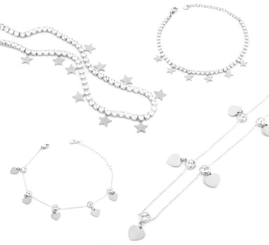 Immagine di PARURE DONNA NAVIGARE 4pz COLLANA E BRACCIALE + SCATOLA REGALO