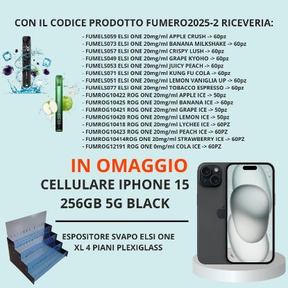 Immagine di ELSI ONE + ROG ONE 930pz 20mg/ml + PHONE 15 256GB + EXPO DA BANCO