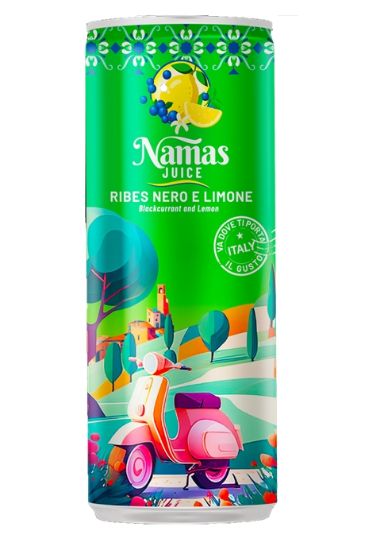 Picture of BEVANDA NAMAS JIUCE 12pz 250ml LATTINA RIBES NERO E LIMONE - èALOE