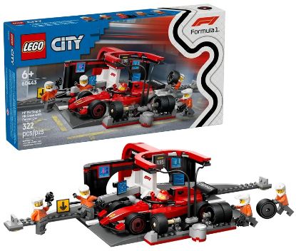 Immagine di LEGO CITY PITSTOP E MECCANICI CON MONOPOSTO FERRARI F1