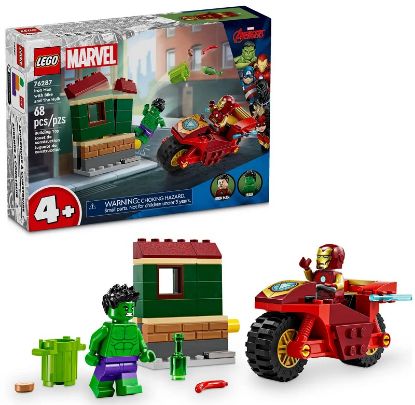 Immagine di LEGO MARVEL IRON MAN CON MOTO E THE HULK