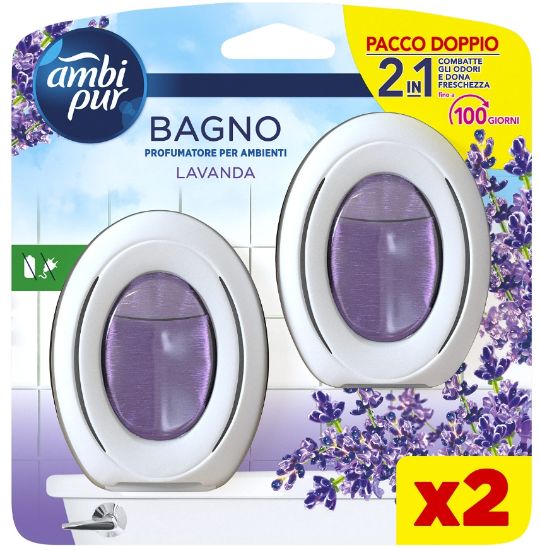 Picture of PROFUMATORE AMBIPUR BAGNO 2pz 7,5ml LAVANDA