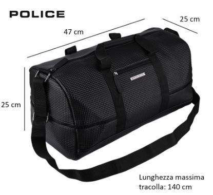 Immagine di BORSA POLICE 1pz NERO SIMILPELLE 47x25x25cm