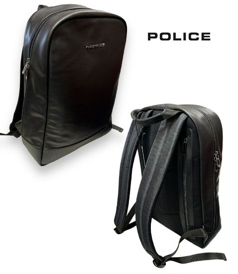 Picture of BORSA ZAINO POLICE 1pz NERO SIMILPELLE