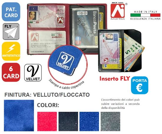 Immagine di PORTADOCUMENTI PLUS VELVET (PAT.+C.I+CARDS) 20pz ALPLAST