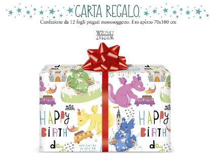 Immagine di CARTA REGALO 70X100cm 12FG DRAGHETTI