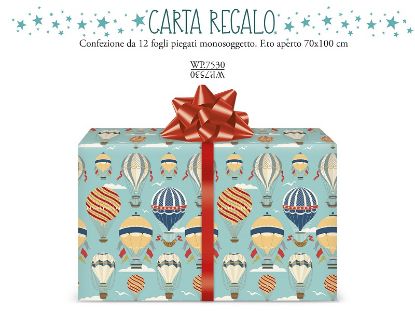 Immagine di CARTA REGALO 70X100cm 12FG MONGOLFIERE