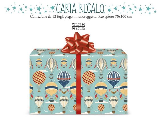 Picture of CARTA REGALO 70X100cm 12FG MONGOLFIERE