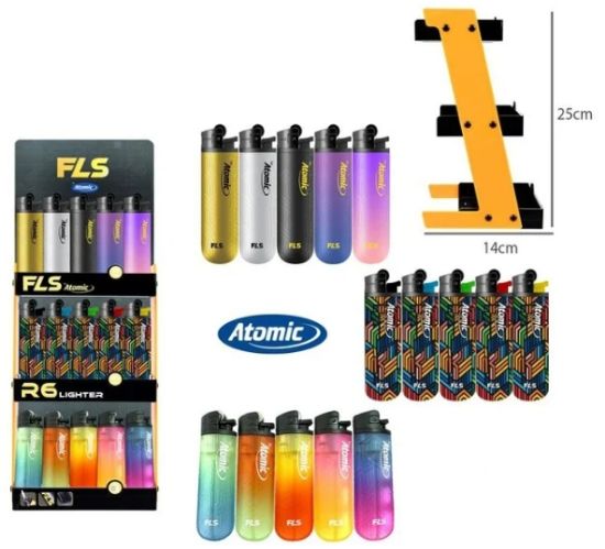 Immagine di ACCENDINO ATOMIC PROMO 150pz FLS + EXPO DA BANCO