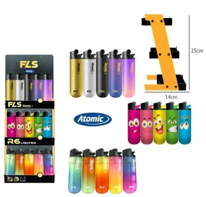 Immagine di ACCENDINO ATOMIC PROMO 150pz FLS + EXPO DA BANCO