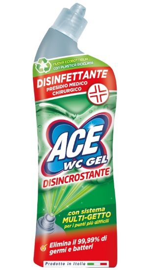 Immagine di DETERGENTE ACE WC GEL 700 M/GETTO DISINCR C12