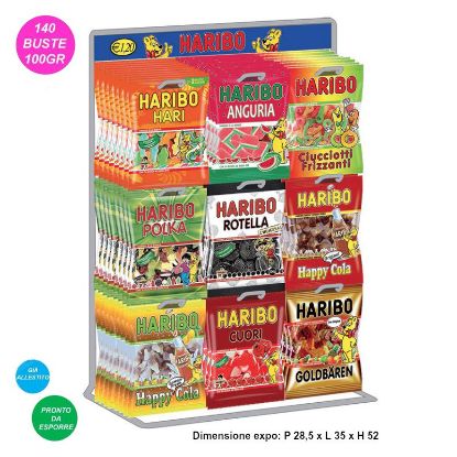 Immagine di HARIBO BUSTA EXPO DA BANCO 140pz GUSTI ASSORTITI