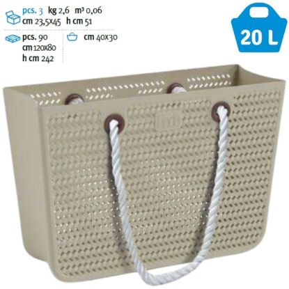 Immagine di BORSA MARE LINDA BAG SHARA 1pz MANICO in CORDA